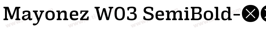 Mayonez W03 SemiBold字体转换